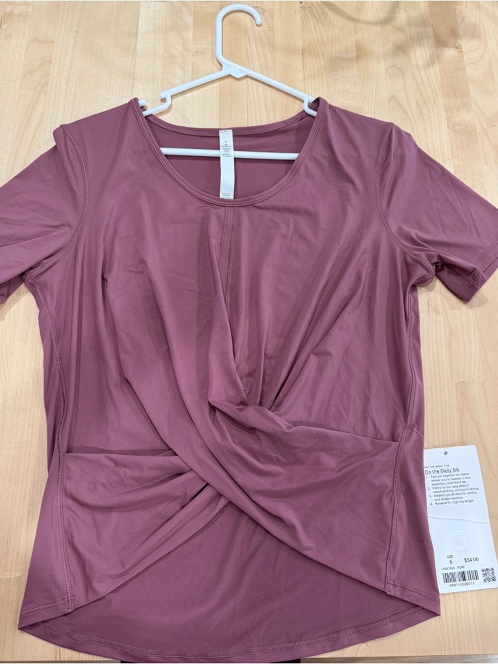 lululemon athletica Twist-Front Short Sleeve Tee - Mauve Pink